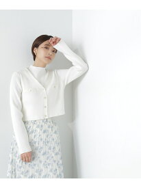 【SALE／30%OFF】ハイネックノースリクロップドアンサンブル 24SS NATURAL BEAUTY BASIC ナチュラルビューティベーシック トップス カーディガン ホワイト ブラック ベージュ ピンク【RBA_E】【送料無料】[Rakuten Fashion]