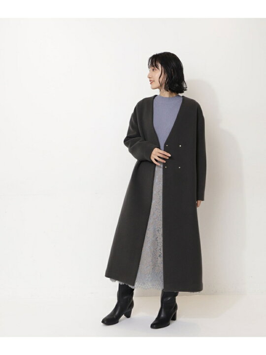 楽天市場】【SALE／50%OFF】MANTECOノーカラーVコート NATURAL BEAUTY 