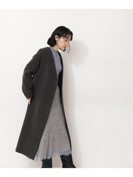 楽天市場】【SALE／50%OFF】MANTECOノーカラーVコート NATURAL BEAUTY 