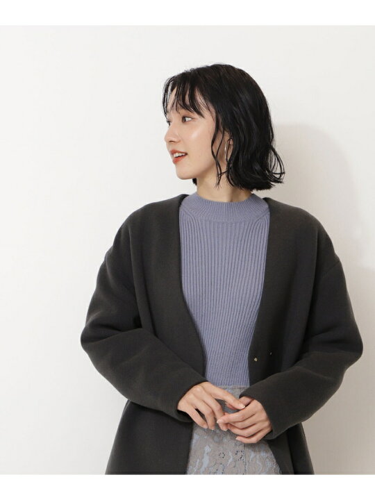 楽天市場】【SALE／50%OFF】MANTECOノーカラーVコート NATURAL BEAUTY 