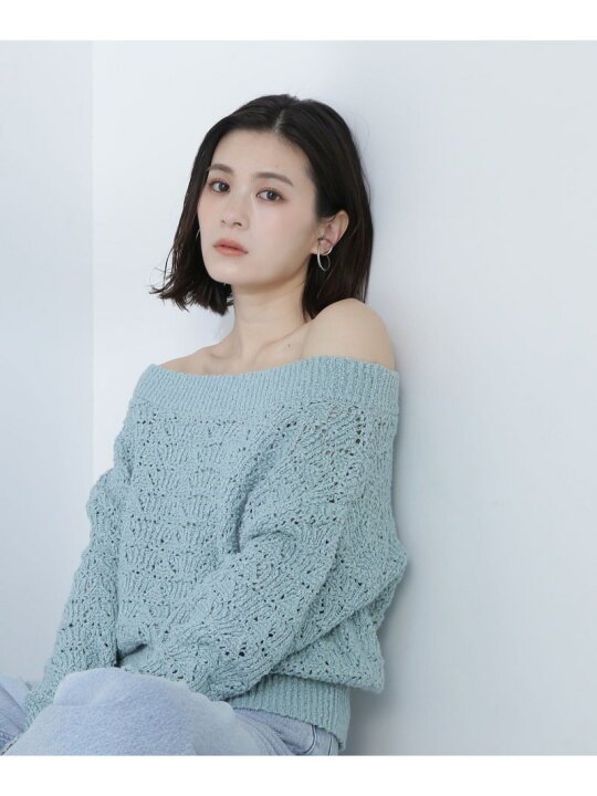 楽天市場】【SALE／60%OFF】ボートネッククロシェニット NATURAL 