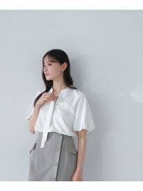 【SALE／30%OFF】バルーンスリーブボウタイブラウス NATURAL BEAUTY BASIC ナチュラルビューティベーシック トップス シャツ・ブラウス ピンク ホワイト【RBA_E】【送料無料】[Rakuten Fashion]