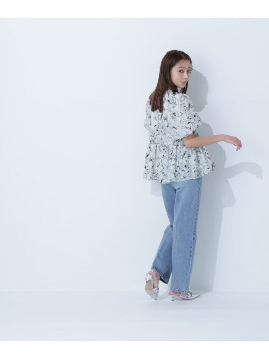 楽天市場】フラワーオパールペプラムブラウス NATURAL BEAUTY BASIC 