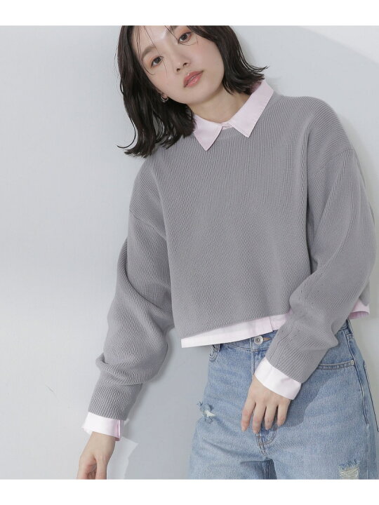 楽天市場】【SALE／60%OFF】クロップドニット&シャツセット 24SS 