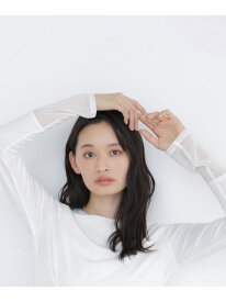 【SALE／10%OFF】シアーカフスカットソー NATURAL BEAUTY BASIC ナチュラルビューティベーシック トップス カットソー・Tシャツ ホワイト ブラック【RBA_E】【送料無料】[Rakuten Fashion]