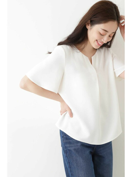 楽天市場】【SALE／40%OFF】｜with 6月号掲載｜サテンダブルクロス半袖 