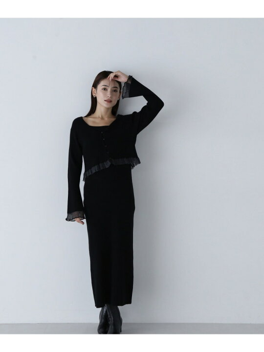楽天市場】【SALE／50%OFF】フリルカーデ&ナローニットワンピース 