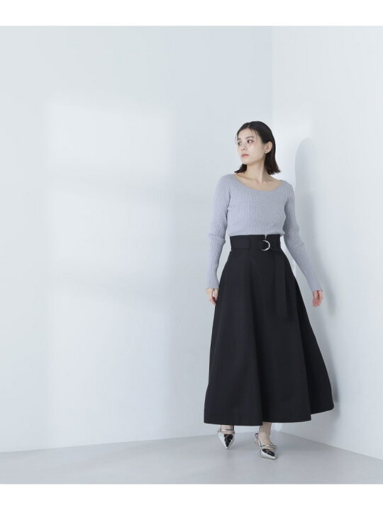 楽天市場】【SALE／50%OFF】ベルテッドフォルムフレアスカート NATURAL  