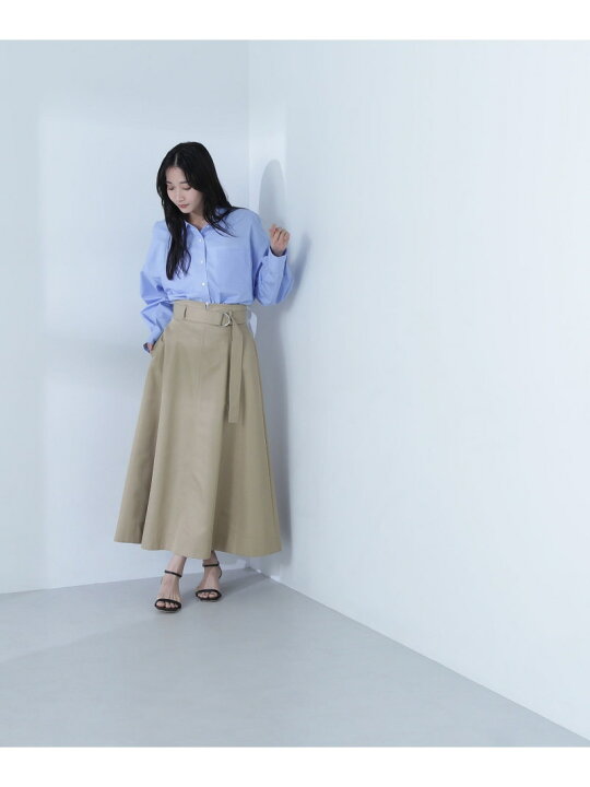 楽天市場】【SALE／50%OFF】ベルテッドフォルムフレアスカート NATURAL  