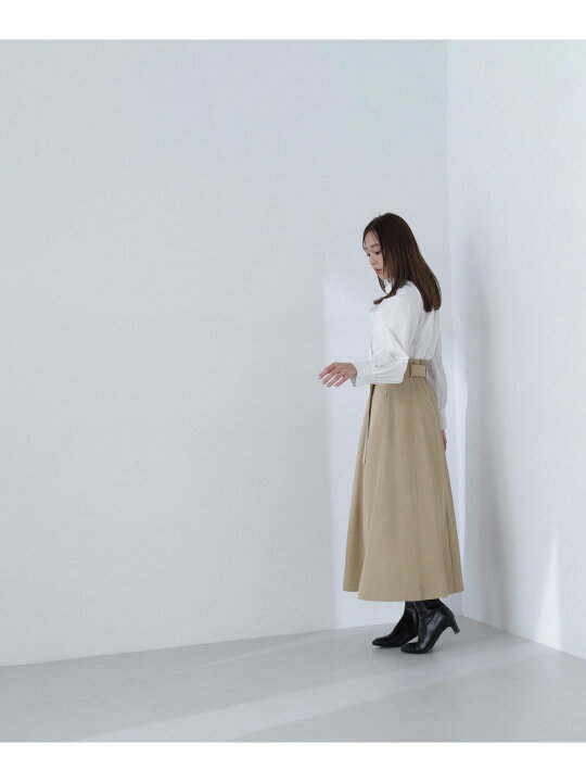 楽天市場】【SALE／50%OFF】ベルテッドフォルムフレアスカート NATURAL  