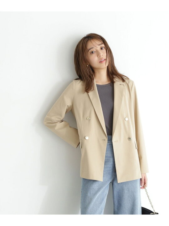 楽天市場】リネンライクボクシーダブルジャケット NATURAL BEAUTY 