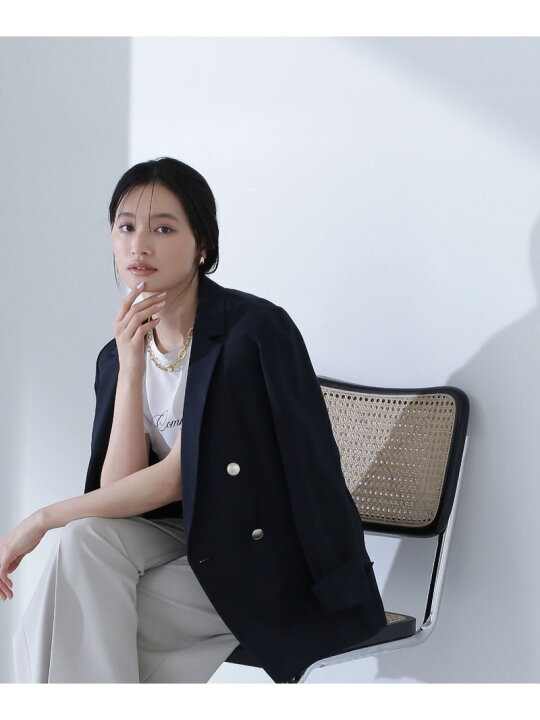 楽天市場】リネンライクボクシーダブルジャケット NATURAL BEAUTY 