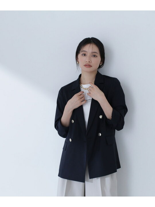 楽天市場】リネンライクボクシーダブルジャケット NATURAL BEAUTY  
