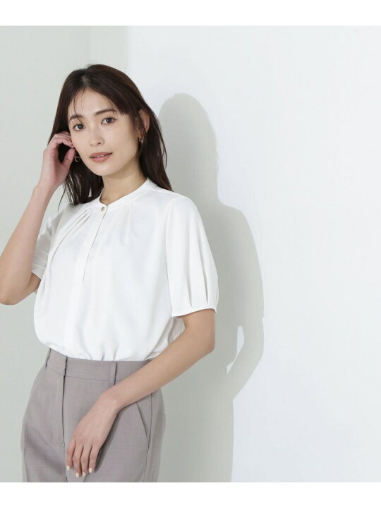 楽天市場】【SALE／10%OFF】フロントタックパフスリーブブラウス 