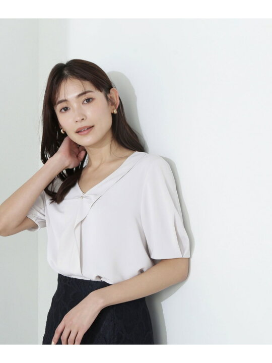楽天市場】【SALE／10%OFF】Vネックメタルポイントブラウス NATURAL 