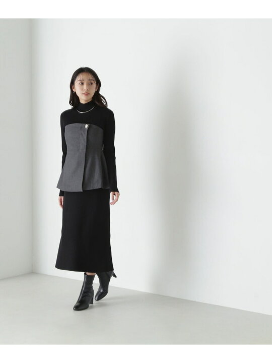 楽天市場】【SALE／50%OFF】ペプラムビスチェセットニットワンピース  