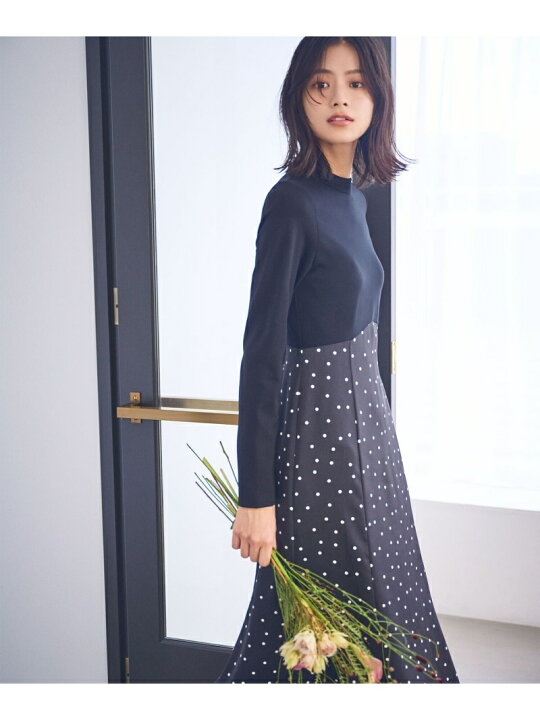 楽天市場 ドッキングドットワンピース Natural Beauty Basic ナチュラルビューティベーシック ワンピース ドレス その他のワンピース ドレス ブラック ブラウン 送料無料 Rakuten Fashion Natural Beauty Basic