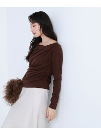 【SALE／50%OFF】ドレープネックカットソー NATURAL BEAUTY BASIC ナチュラルビューティベーシック トップス カットソー・Tシャツ グレー ホワイト【RBA_E】[Rakuten Fashion]