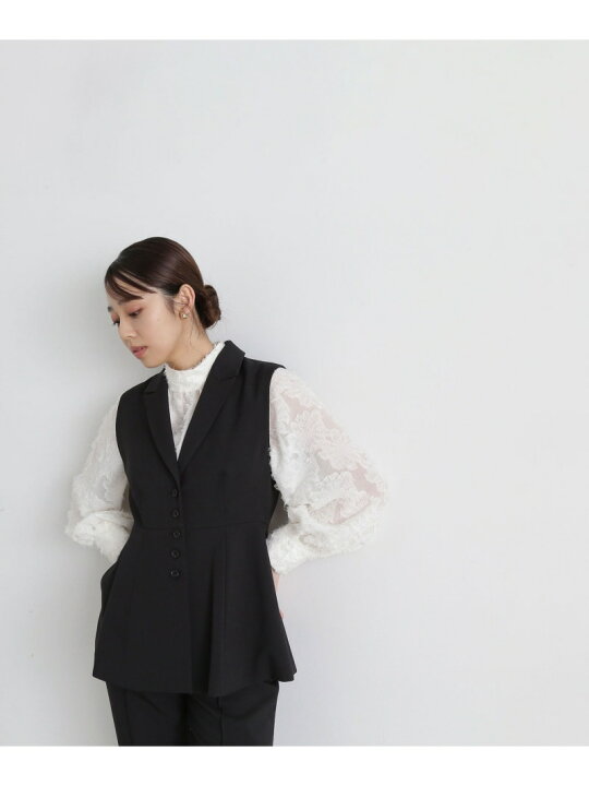 楽天市場】テーラーペプラム SETUP ジレ NATURAL BEAUTY BASIC 