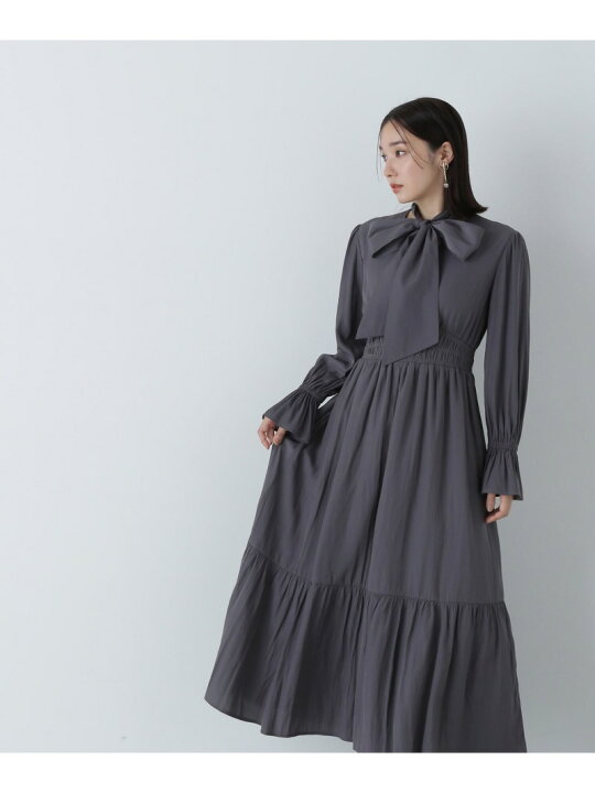 楽天市場】【SALE／50%OFF】リボンタイティアードワンピース NATURAL 