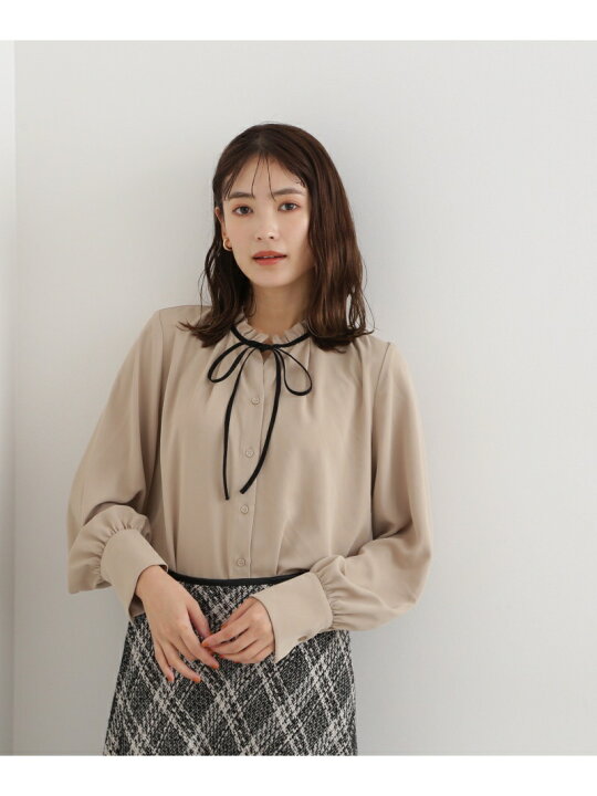 楽天市場】【SALE／10%OFF】バイカラーリボンブラウス NATURAL BEAUTY 