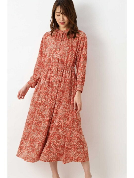 楽天市場 Sale 70 Off 洗える ヴィンテージ調プリントワンピース Natural Beauty Basic ナチュラルビューティベーシック ワンピース ワンピースその他 レッド ベージュ ネイビー Rba E Rakuten Fashion Natural Beauty Basic