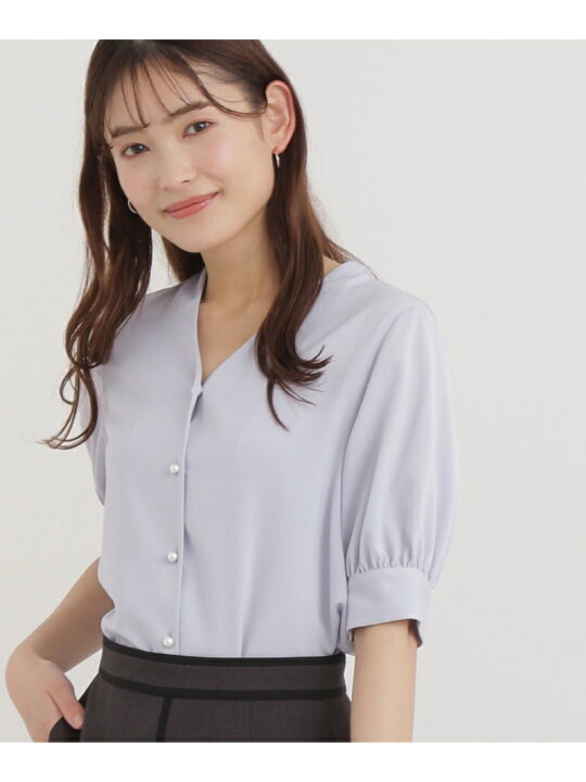 楽天市場】【SALE／10%OFF】パールボタンブラウス NATURAL BEAUTY 