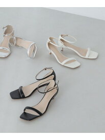 ナローパフストラップサンダル NATURAL BEAUTY BASIC ナチュラルビューティベーシック シューズ・靴 サンダル ブラック ホワイト シルバー【送料無料】[Rakuten Fashion]