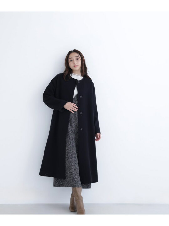 楽天市場】【SALE／30%OFF】フォルムノーカラーロングコート NATURAL 