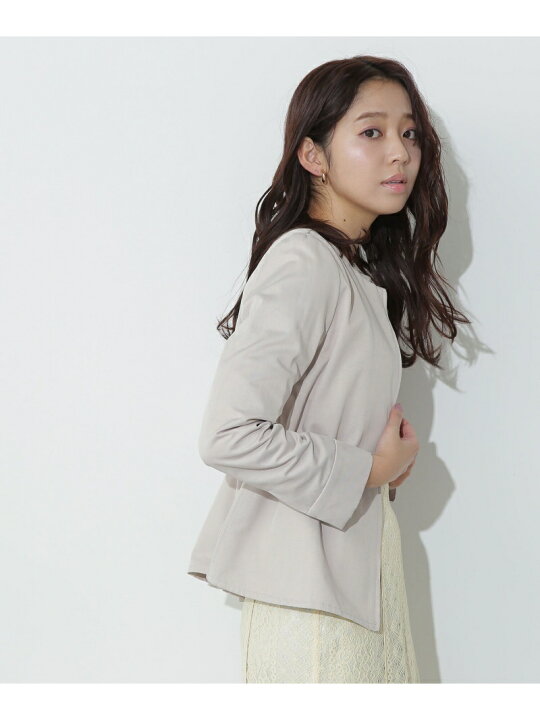 楽天市場】【SALE／50%OFF】ノーカラーブルゾン NATURAL BEAUTY BASIC  