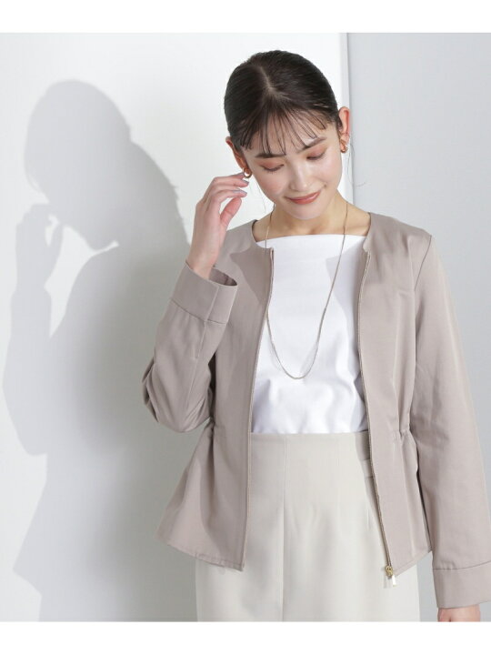楽天市場】【SALE／50%OFF】ノーカラーブルゾン NATURAL BEAUTY BASIC  