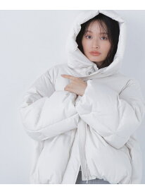 ショートフードダウン NATURAL BEAUTY BASIC ナチュラルビューティベーシック ジャケット・アウター ブルゾン・ジャンパー ブルー ベージュ ブラック【送料無料】[Rakuten Fashion]