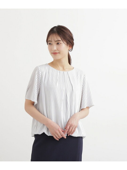 楽天市場 ジョーゼット Tr天竺半袖 Natural Beauty Basic ナチュラルビューティベーシック シャツ ブラウス シャツ ブラウスその他 ホワイト 送料無料 Rakuten Fashion Natural Beauty Basic