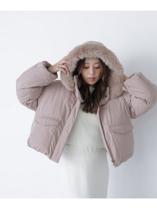 楽天市場】フードファーショートダウン NATURAL BEAUTY BASIC 