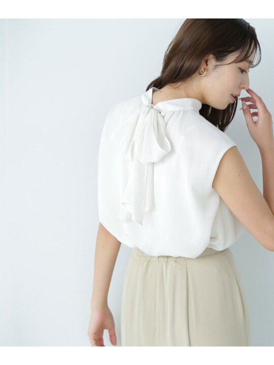 楽天市場】【SALE／10%OFF】バックリボン楊柳ギャザーブラウス NATURAL 