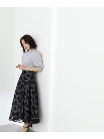 オパールプリントフレアスカート NATURAL BEAUTY BASIC ナチュラルビューティベーシック スカート その他のスカート ブラック ブルー【送料無料】[Rakuten Fashion]