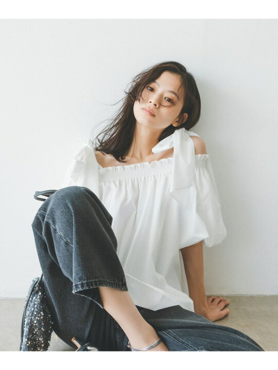 楽天市場】【SALE／10%OFF】オフショルリボンブラウス NATURAL BEAUTY 
