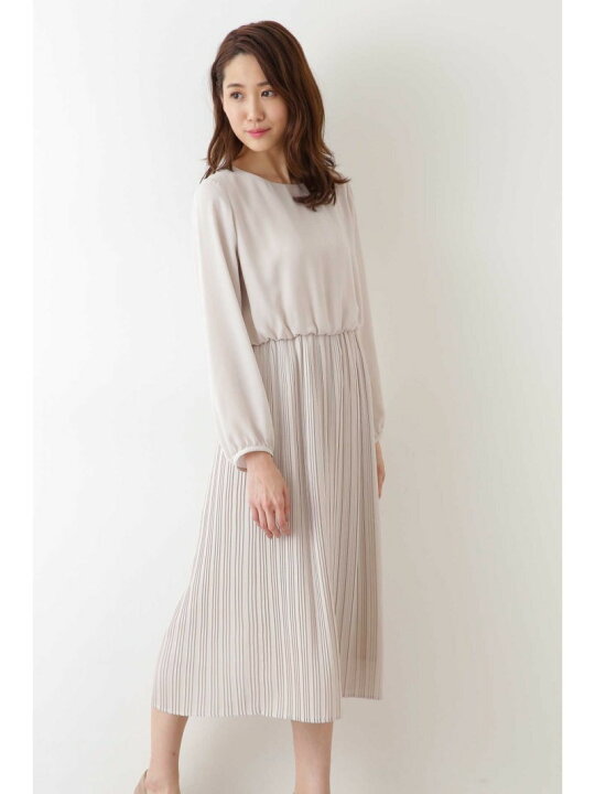 楽天市場 Sale 70 Off ジョーゼットプリーツワンピース Natural Beauty Basic ナチュラルビューティベーシック ワンピース ワンピースその他 グレー ブラック ブルー Rba E Rakuten Fashion Natural Beauty Basic