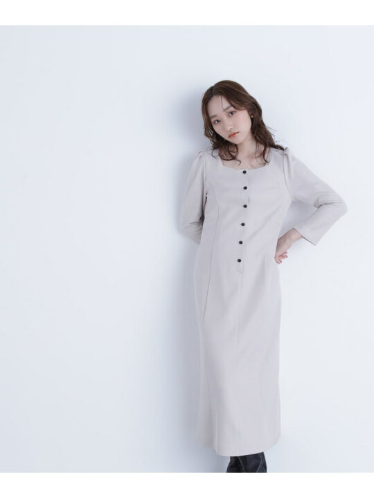 楽天市場】【SALE／30%OFF】バイカラーボタンナローワンピース NATURAL 