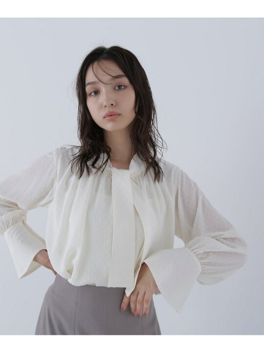 楽天市場】【SALE／30%OFF】カットドビーボウブラウス NATURAL BEAUTY 