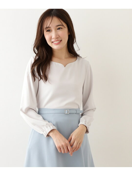 楽天市場】【SALE／70%OFF】[洗える]ハートネックブラウス七分袖 