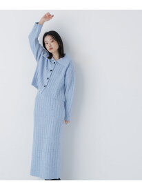 スパンコールラメニットセットアップ NATURAL BEAUTY BASIC ナチュラルビューティベーシック スカート その他のスカート グレー ブルー【送料無料】[Rakuten Fashion]