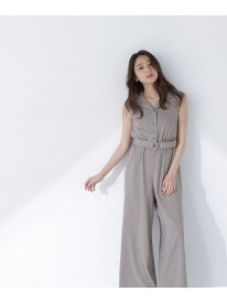 【SALE／30%OFF】開襟オールインワン NATURAL BEAUTY BASIC ナチュラルビューティベーシック ワンピース・ドレス ワンピース ブラック ブラウン【RBA_E】【送料無料】[Rakuten Fashion]