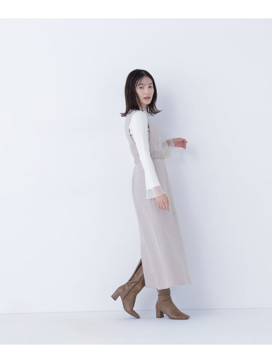 楽天市場】【SALE／30%OFF】ベルト付Vネックジャンスカ NATURAL BEAUTY 