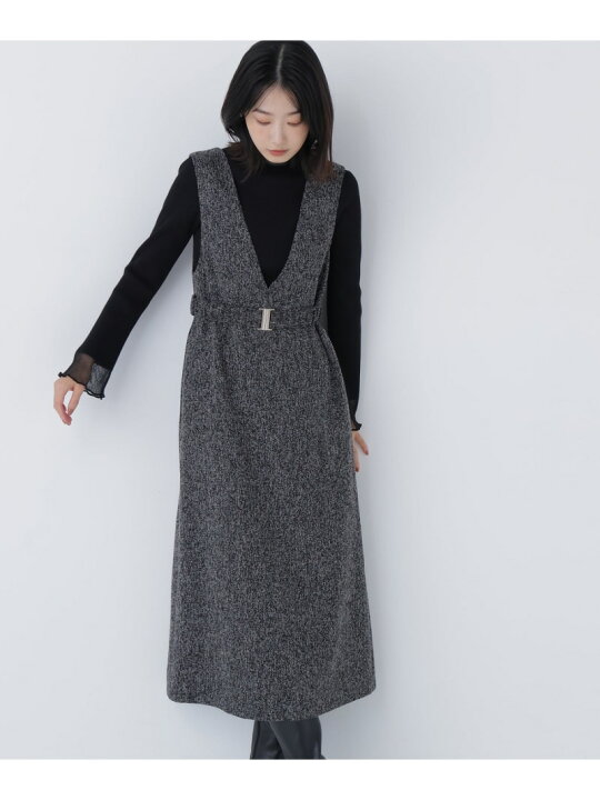 楽天市場】【SALE／30%OFF】ベルト付Vネックジャンスカ NATURAL BEAUTY 
