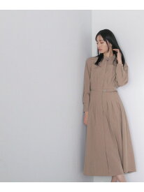 タックウエストシャツワンピース 24SS NATURAL BEAUTY BASIC ナチュラルビューティベーシック ワンピース・ドレス ワンピース ネイビー ベージュ ブルー【送料無料】[Rakuten Fashion]