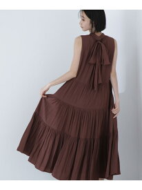 【SALE／30%OFF】バックリボンティアードワンピース NATURAL BEAUTY BASIC ナチュラルビューティベーシック ワンピース・ドレス ワンピース ベージュ【RBA_E】【送料無料】[Rakuten Fashion]
