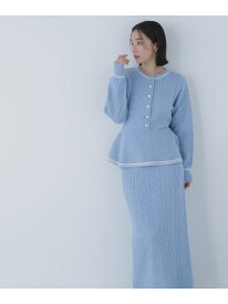 【SALE／30%OFF】ペプラムケーブルニットセットアップ NATURAL BEAUTY BASIC ナチュラルビューティベーシック スカート その他のスカート ホワイト【RBA_E】【送料無料】[Rakuten Fashion]
