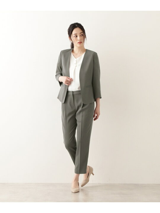 楽天市場】[洗える]ポリエステルドビーセットアップ パンツ NATURAL 