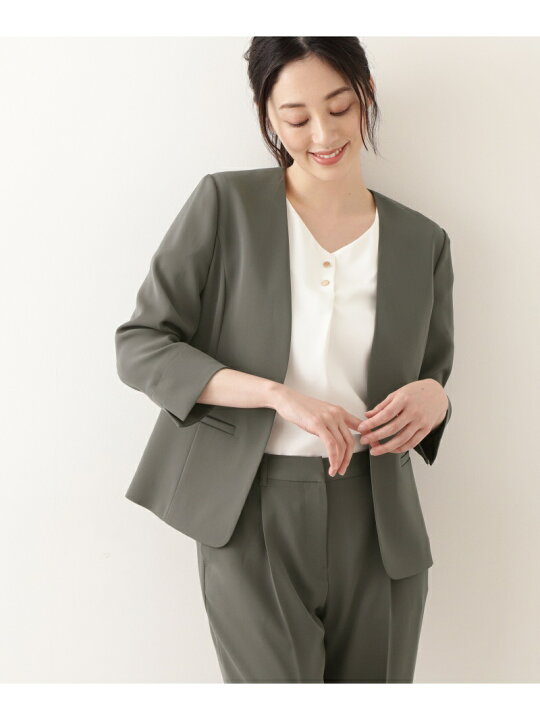 楽天市場】[洗える]ポリエステルドビーセットアップ ジャケット  